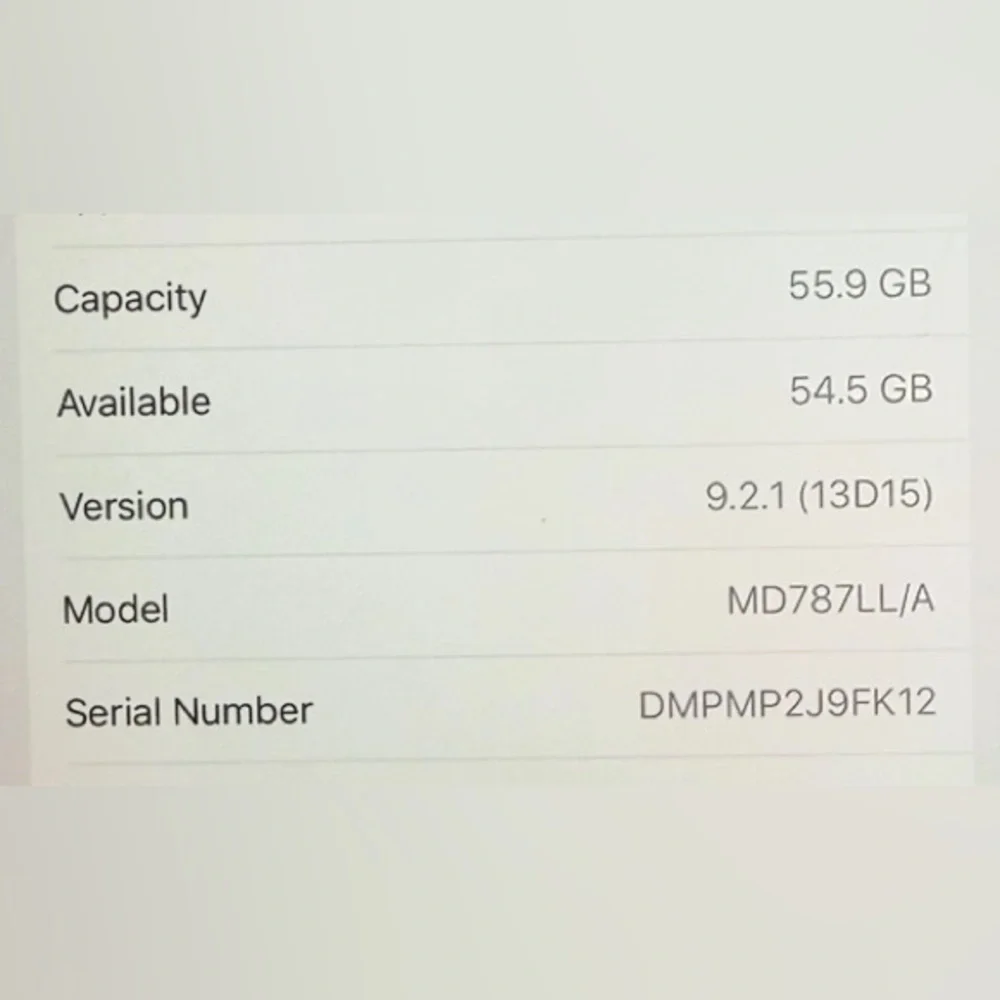 Apple iPad Air 1st Generation 64gb Space Grey 9.7” Screen